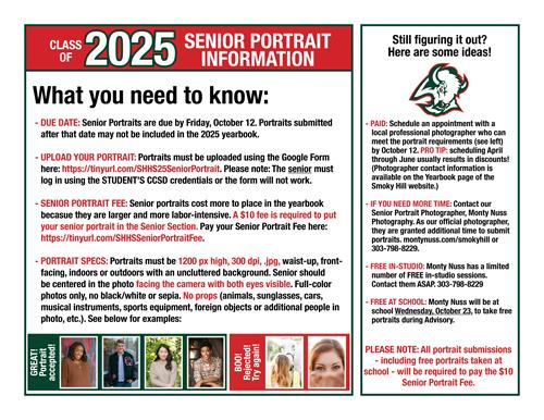 Senior Portrait Information Senior Portrait Information